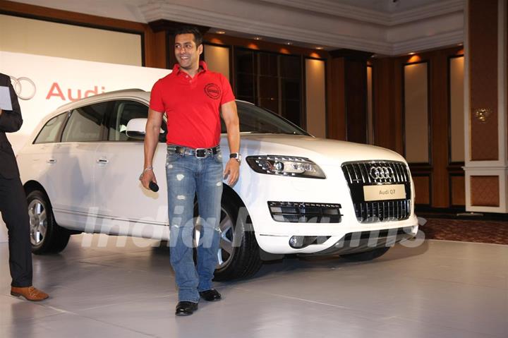 Audi India officially presenting an Audi Q7 to Superstar Salman Khan acknowledged the success of film 'Bodyguard' in Mumbai