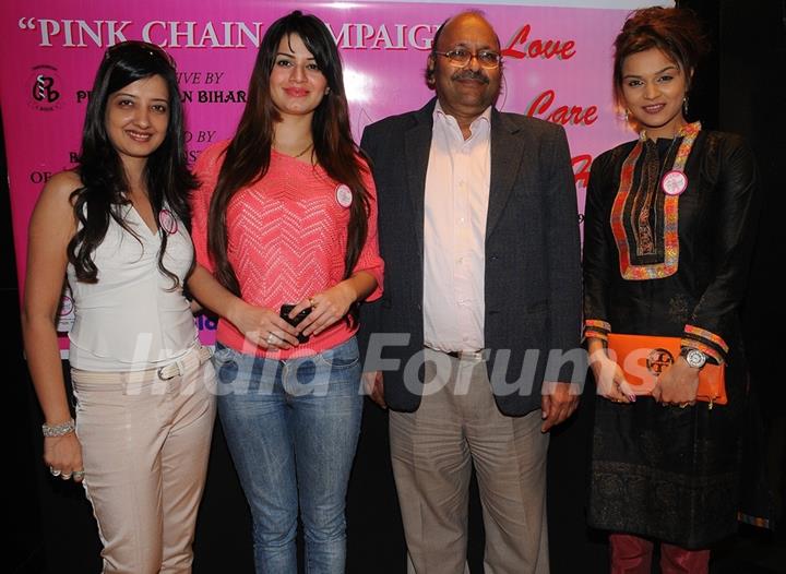 Designer Amy Billimoria supporting Pink Ribbon Campaign with Aashka Goradia and Kainath Arora