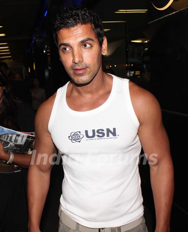 John Abraham snapped at Mumbai International Airport