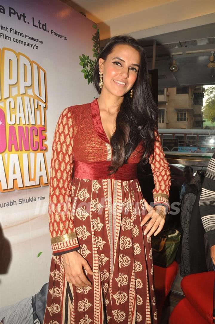 Neha Dhupia promote their film 'Pappu Can't Dance Saala' at Libas showroom