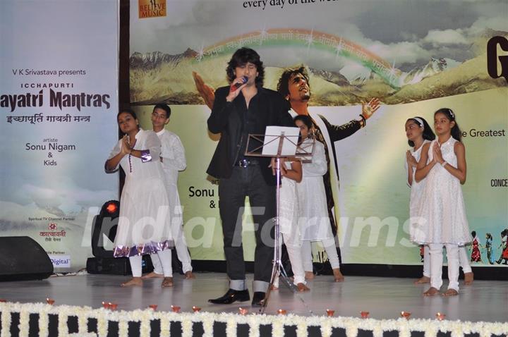 Sonu Nigam's music album launch at Andheri, Mumbai