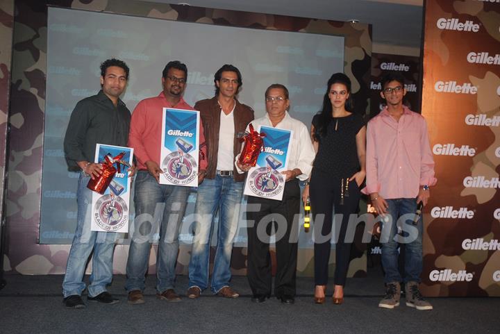 Arjun Rampal and Neha Dhupia at Gillette press meet at Trident