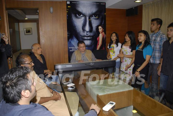 Shillong Chamber Choir meets Mahesh Bhatt at Vishesh Films office, Khar. .