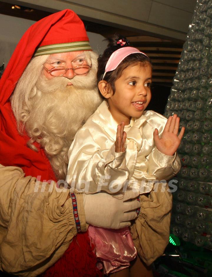 Celebrating the spirit of Christmas the official Santa Claus from Lapland ,Finland  at Le Meridien ,in New Delhi. .