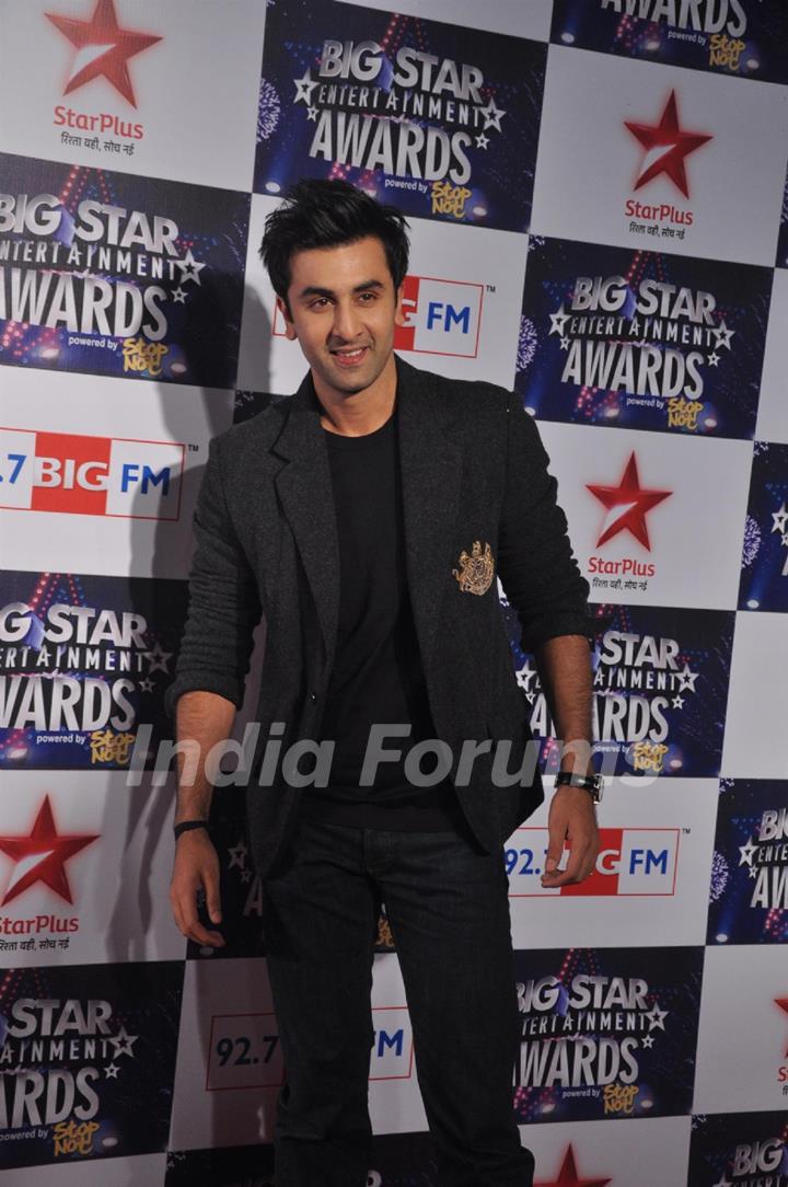 Ranbir Kapoor at Big Star Entertainment Awards at Bhavans Ground in Andheri, Mumbai