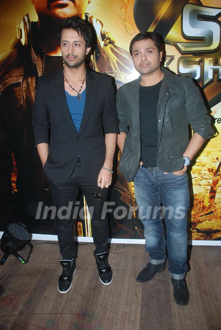 Himesh Reshammiya and Atif Aslam launch new show on Sahara One at JW Marriott. .