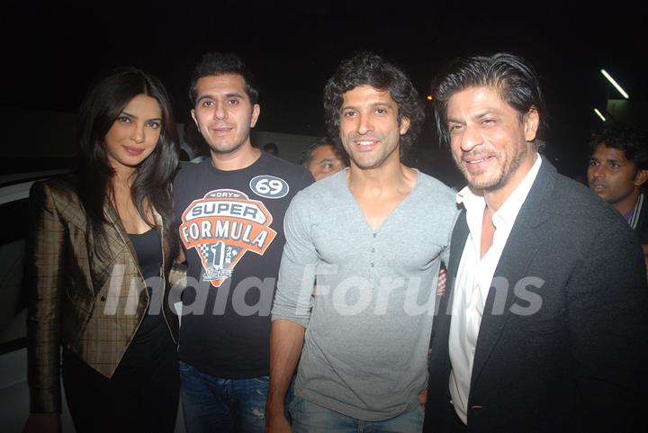 Priyanka Chopra, Ritesh Sidhwani, Farhan Akhtar, Shah Rukh Khan at Don 2 special screening at PVR