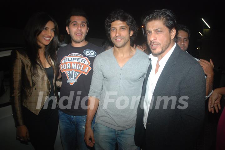 Priyanka Chopra, Ritesh Sidhwani, Farhan Akhtar, Shah Rukh Khan at Don 2 special screening at PVR