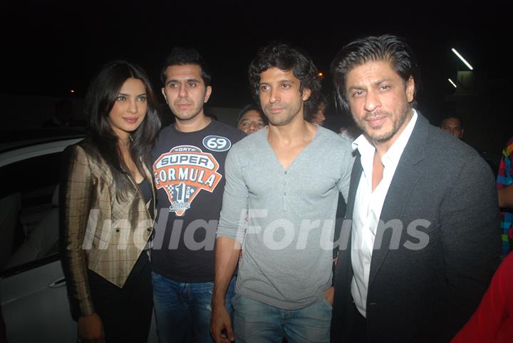 Priyanka Chopra, Ritesh Sidhwani, Farhan Akhtar, Shah Rukh Khan at Don 2 special screening at PVR