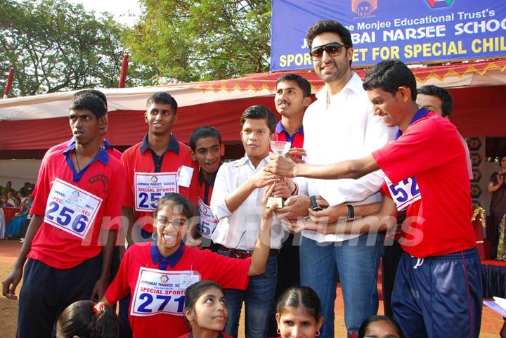 Abhishek Bachchan Visits Alma Mater On Sports Day