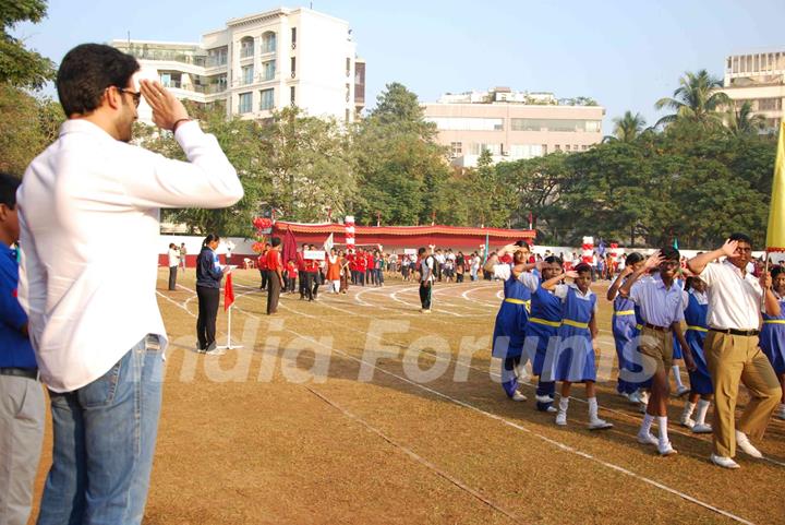 Abhishek Bachchan Visits Alma Mater On Sports Day