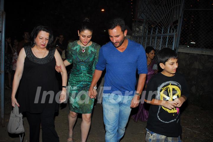 Kareena Kapoor and Saif Ali Khan at Midnight Mass in Mumbai