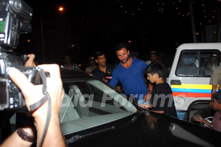 Saif Ali Khan at Midnight Mass in Mumbai