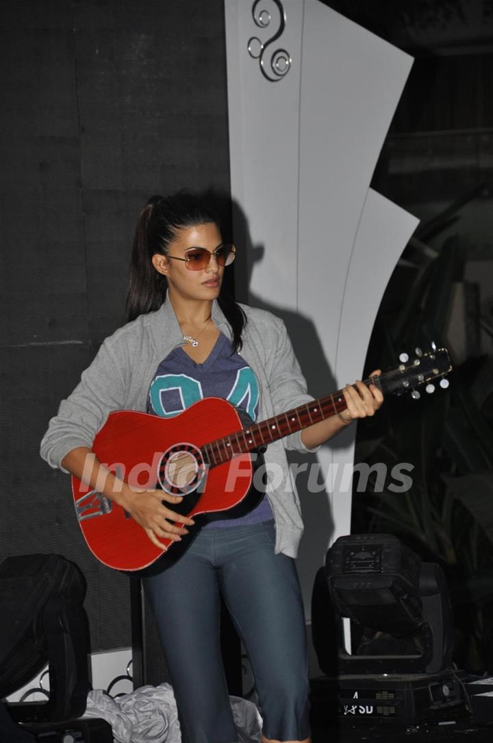 Jacqueline Fernandes performs during the rehearsal for New Year Celebration in Mumbai