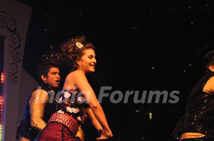 Jacqueline Fernandez performing at Seducion 2012, the New Year's Eve event at Hotel Sahara Star in Santacruz, Mumbai