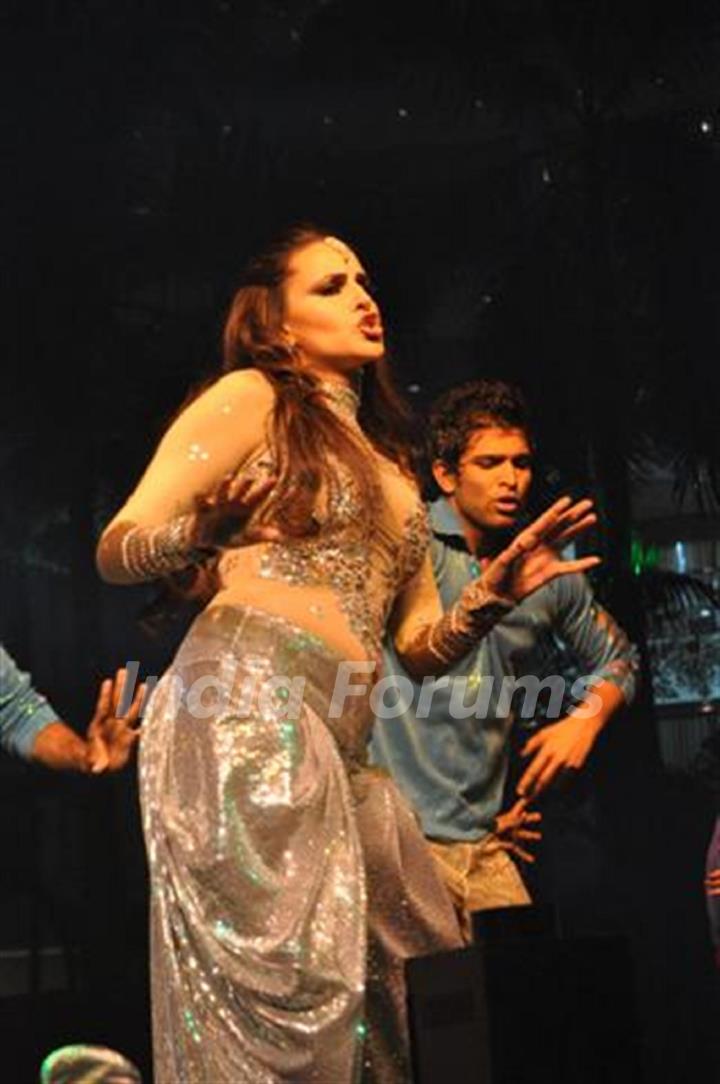 Neha Dhupia performing at Seduction 2012 for New Year Eve at Hotel Sahara Star in Mumbai