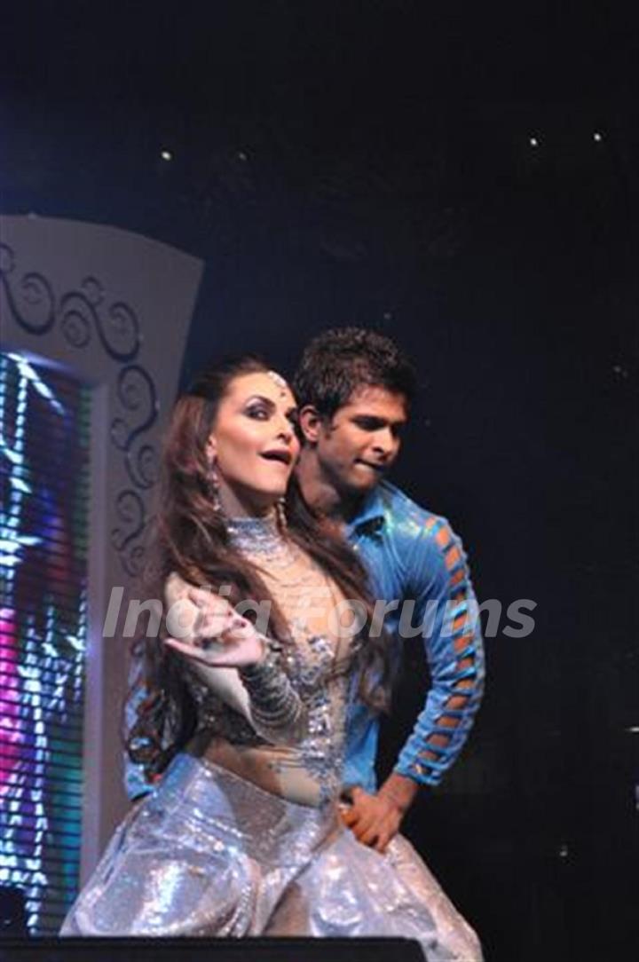 Neha Dhupia performing at Seduction 2012 for New Year Eve at Hotel Sahara Star in Mumbai