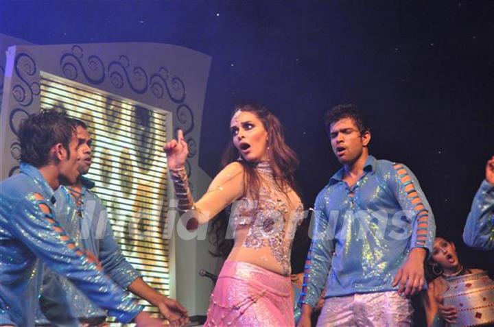 Neha Dhupia performing at Seduction 2012 for New Year Eve at Hotel Sahara Star in Mumbai