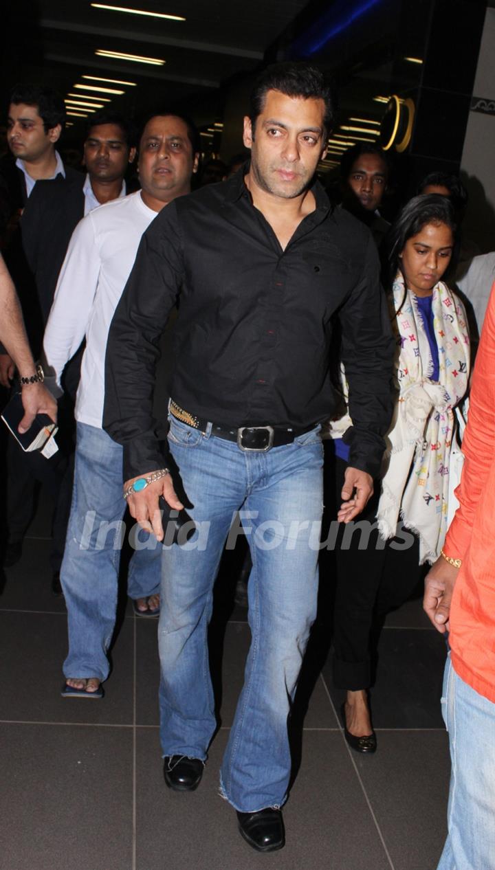 Salman Khan snapped at Mumbai International Airport