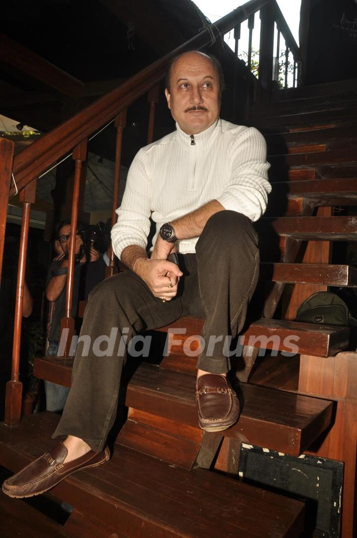 Book launch of Anupam Kher titled, 'The Best Thing About You Is You' at Le Sutra in Bandra, Mumbai