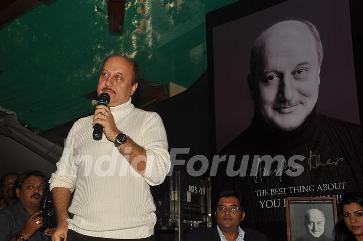 Book launch of Anupam Kher titled, 'The Best Thing About You Is You' at Le Sutra in Bandra, Mumbai