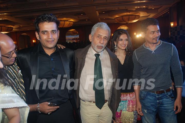 Naseeruddin Shah, Atul Kulkarni and Ravi Kissen at &quot;Chaalis Chaurasi&quot; music launch