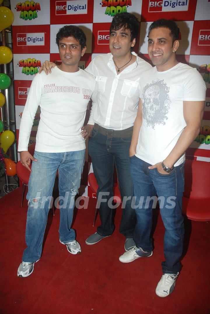 Celebrities during the music launch of &quot;Sadda Adda&quot;, at 92.7 BIG FM
