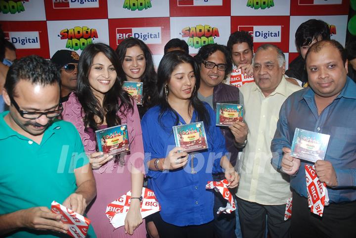 Celebrities during the music launch of &quot;Sadda Adda&quot;, at 92.7 BIG FM