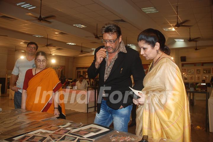Jackie Shroff at Paramparika Karigar's exhibition in Bandra, Mumbai