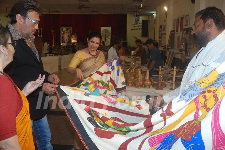 Jackie Shroff at Paramparika Karigar's exhibition in Bandra, Mumbai