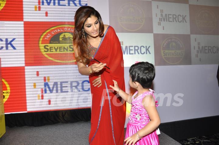 Raveena Tondon during the new Brand Ambassador and Launch of ‘Seven Seas Oil’ at Taj Hotel