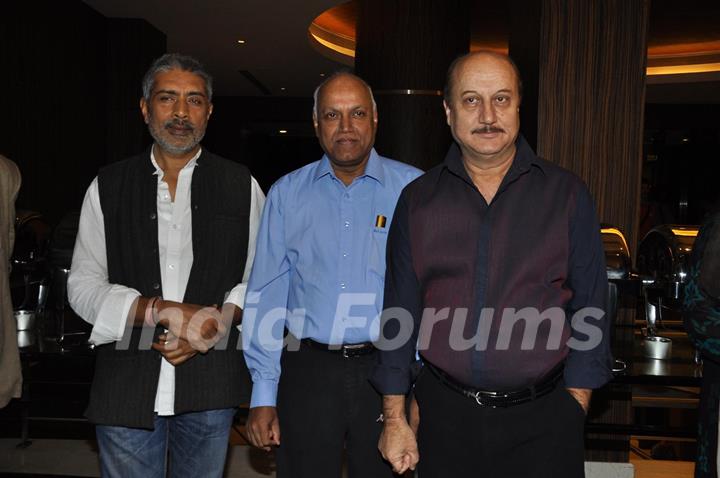 Anupam Kher and Prakash Jha during the release of Kailash Kher's new album &quot;Kailasha Rangeele&quot;