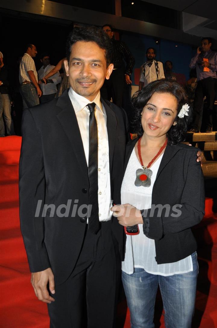 Atul Kulkarni and Divya Dutta at Premiere of film &quot;Chaalis Chauraasi&quot; in Cinemax, Mumbai