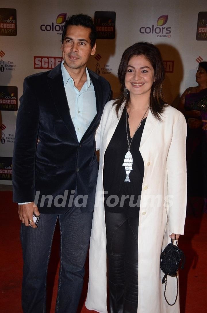 Dino Morea and Pooja Bhatt at the Red Carpet of Colors Screen Awards