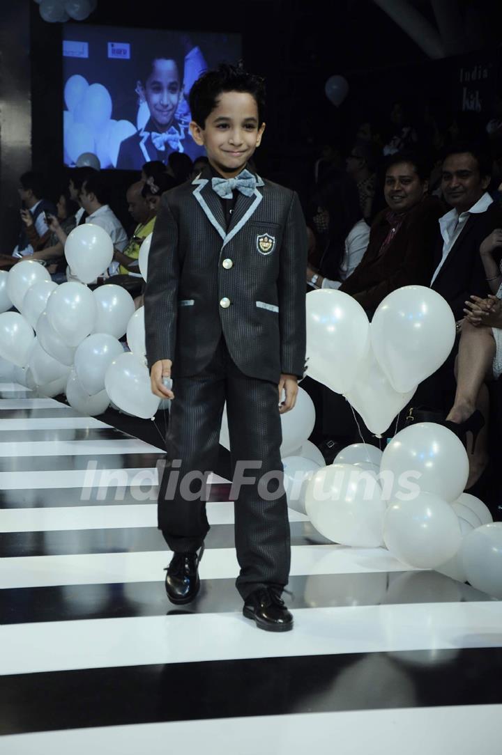 Kid walks for Rocky S at India Kids Fashion Week day 1 in Mumbai