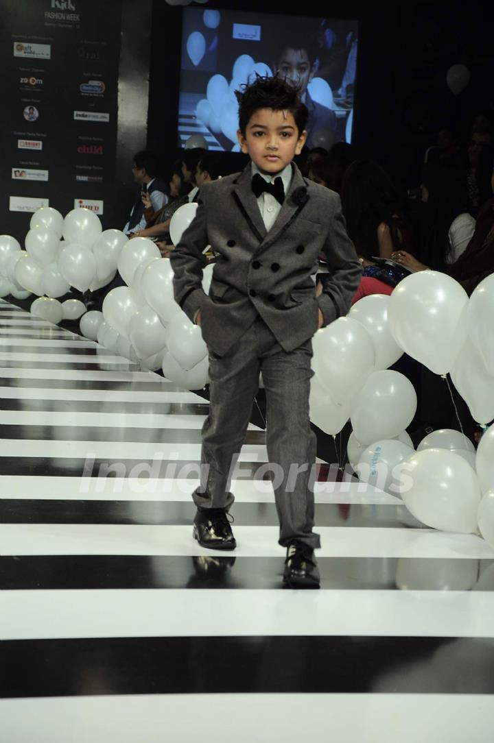 Kid walks for Rocky S at India Kids Fashion Week day 1 in Mumbai