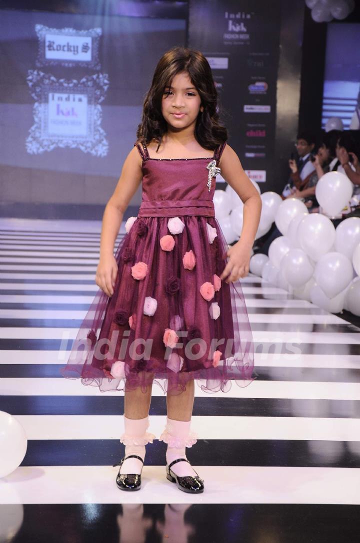 Kid walks for Rocky S at India Kids Fashion Week day 1 in Mumbai