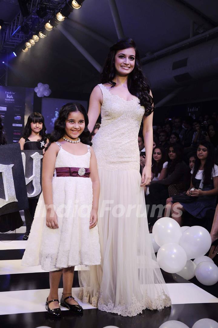 Dia Mirza walks for Rocky S at India Kids Fashion Week day 1 in Mumbai