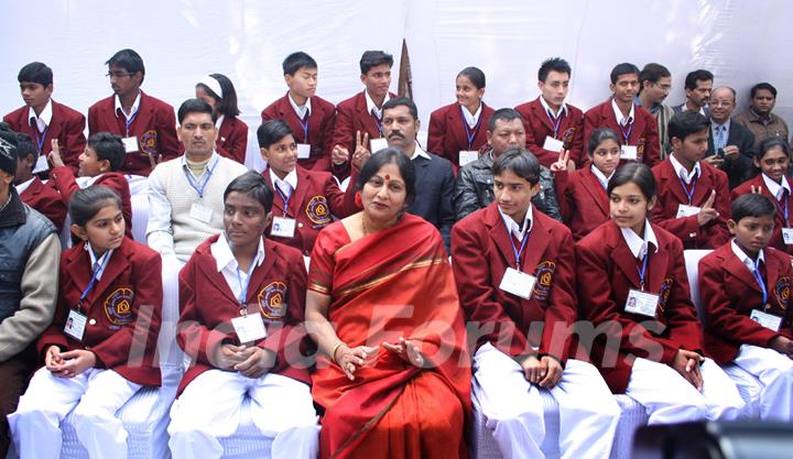 Children selected for the National Bravery Awards for 2011, at a Press meet in New Delhi