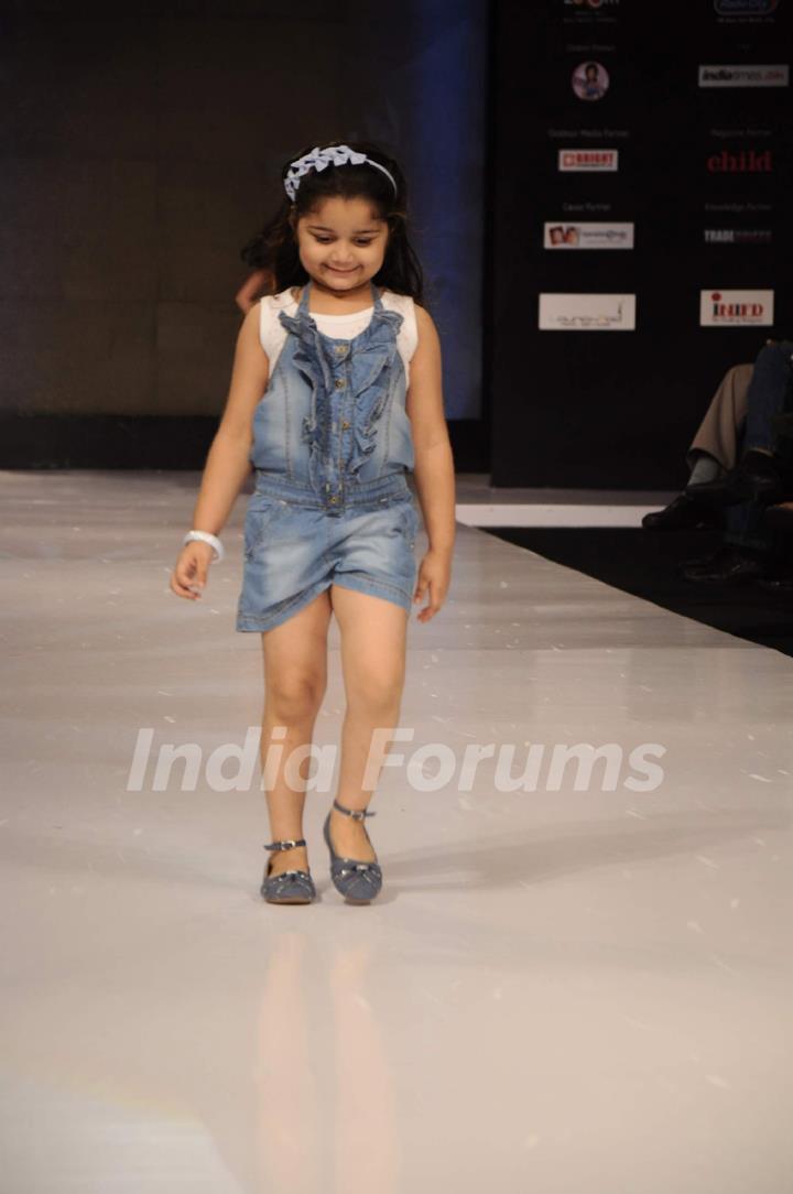 Kids walk on the ramp for JFK at India Kids Fashion Week day 1 in Mumbai