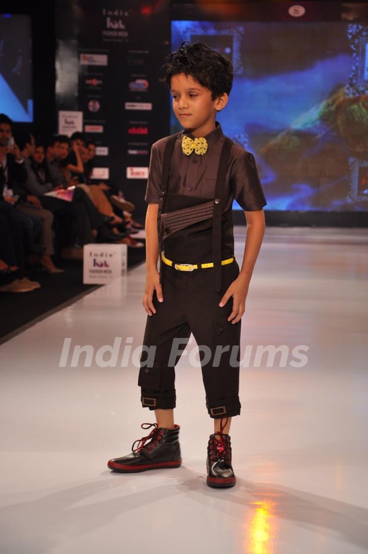 Kids walk on the ramp at India Kids Fashion Week 2012 Day 2 in Mumbai