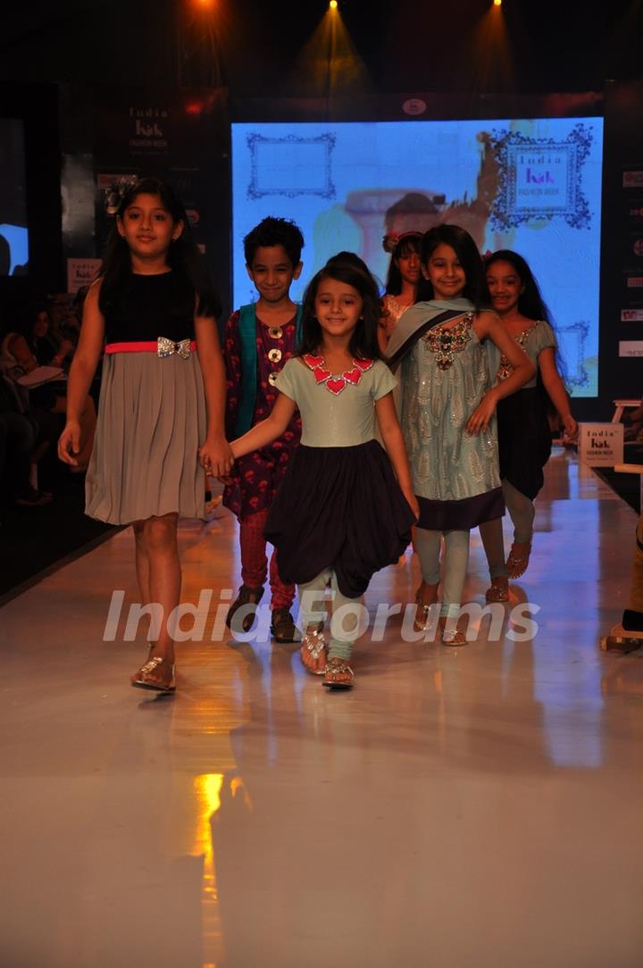 Kids walk on the ramp at India Kids Fashion Week 2012 Day 2 in Mumbai