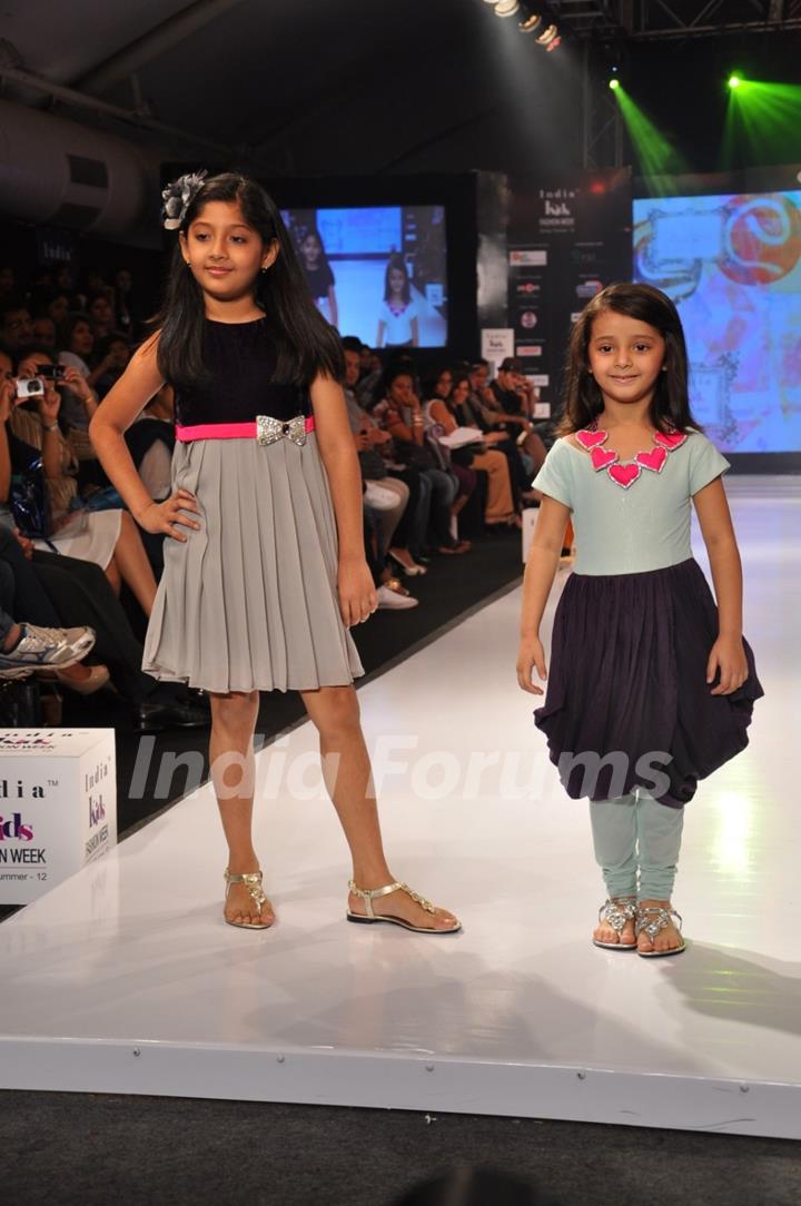 Kids walk on the ramp at India Kids Fashion Week 2012 Day 2 in Mumbai