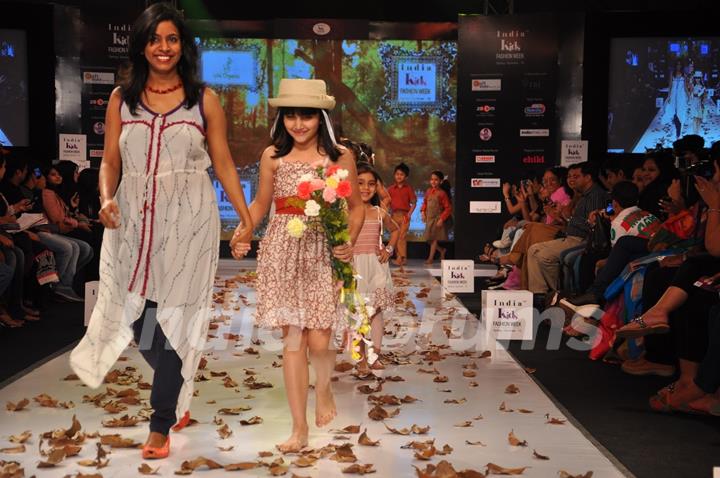 Kids walk on the ramp at India Kids Fashion Week 2012 Day 2 in Mumbai