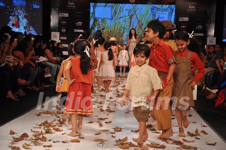 Kids walk on the ramp at India Kids Fashion Week 2012 Day 2 in Mumbai