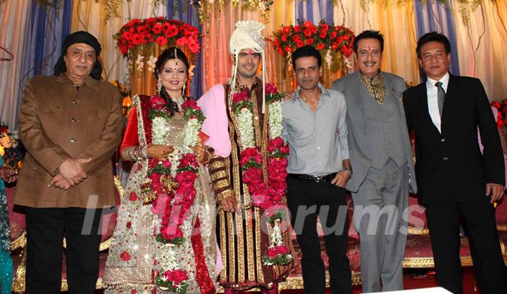 Danny, Ranjeet, Deepak and Manoj Bajpai grace Deepshikha Nagpal and Kaishav Arora wedding reception