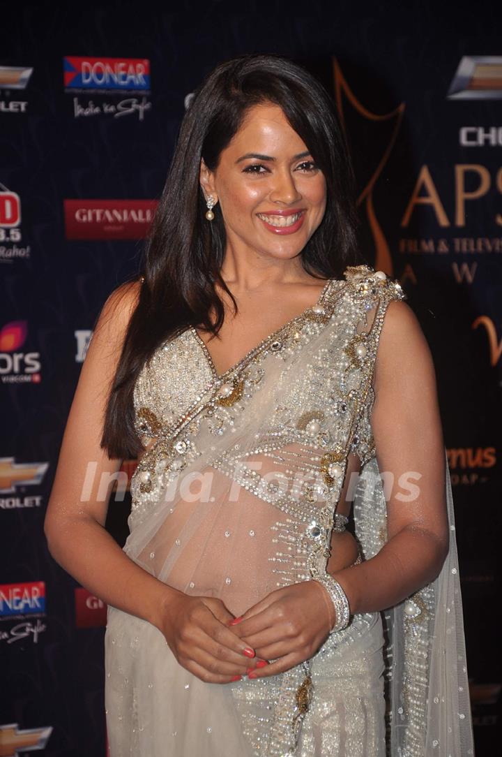 Sameera Reddy at Apsara Awards Red carpet event