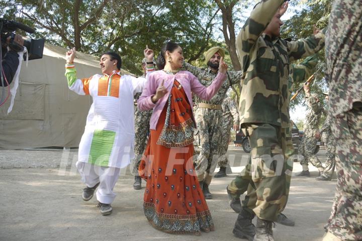 Dilip Joshi & Disha Wakani at Kutch celebrating Republic Day in tv show Taarak Mehta Ka Ooltah Chash