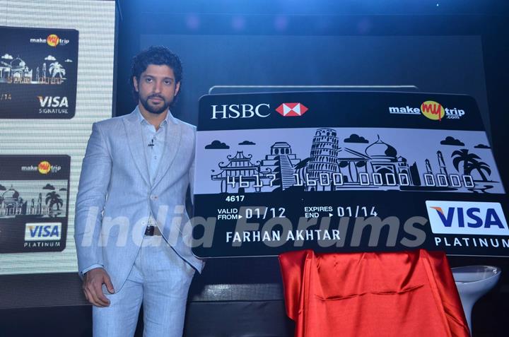 Farhan Akhtar launches HSBC and Makemytrip credit card at Grand Hyatt