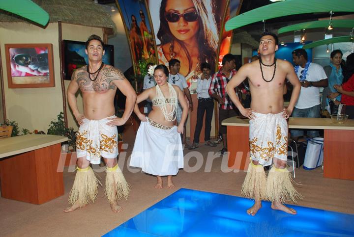 Hawaiin dancers at Maui Jim sunglasses launch. .